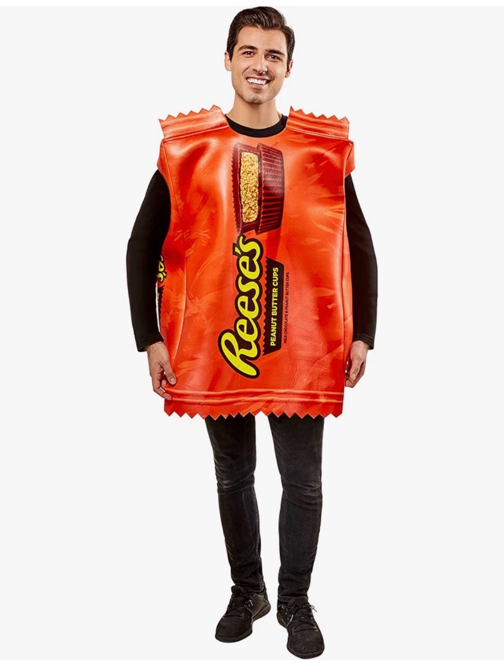 Hershey's: Reese's Peanut Butter Cup Costume for Adults,Unisex Standard,One Siz